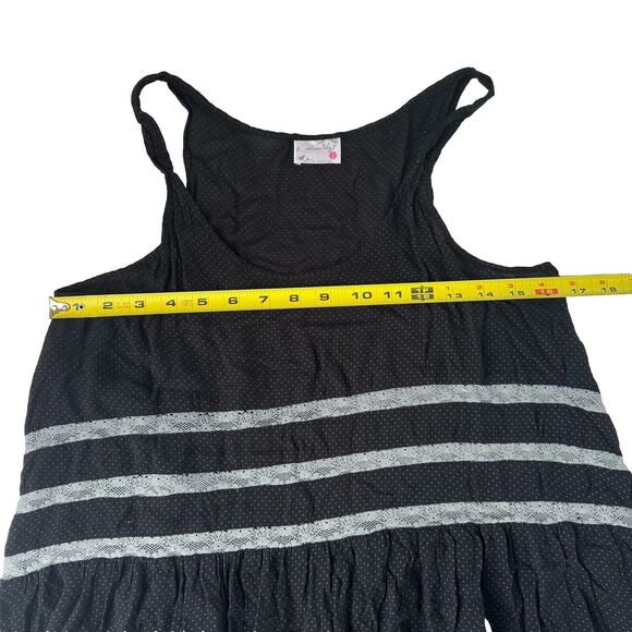 Free People Top Women's Black Polka Dot Sheer Intimately Tank Size Small - Picture 4 of 10